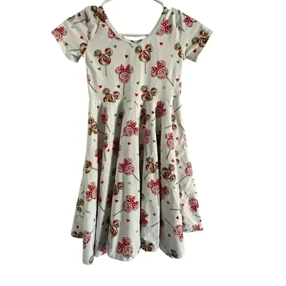 Wild Rich Kids twirl dress girls size 11/12 disney christmas lollipops print - Picture 4 of 10